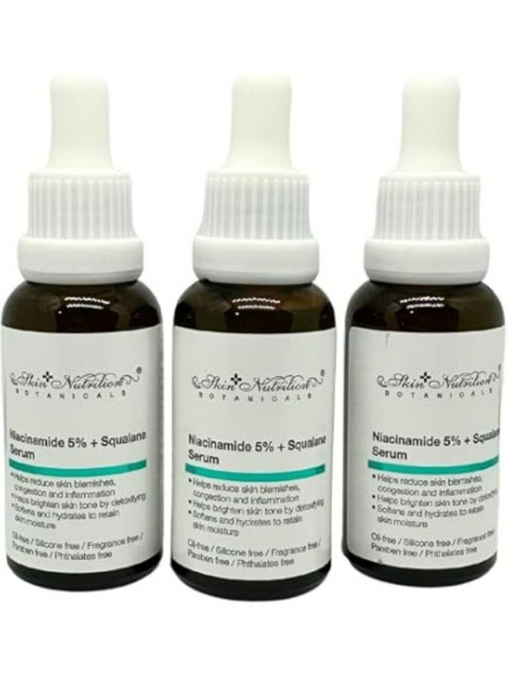 Skin Nutrition Botanicals Niacinamide 5% + Squalane Serum - 3 Pack 1 Oz Each